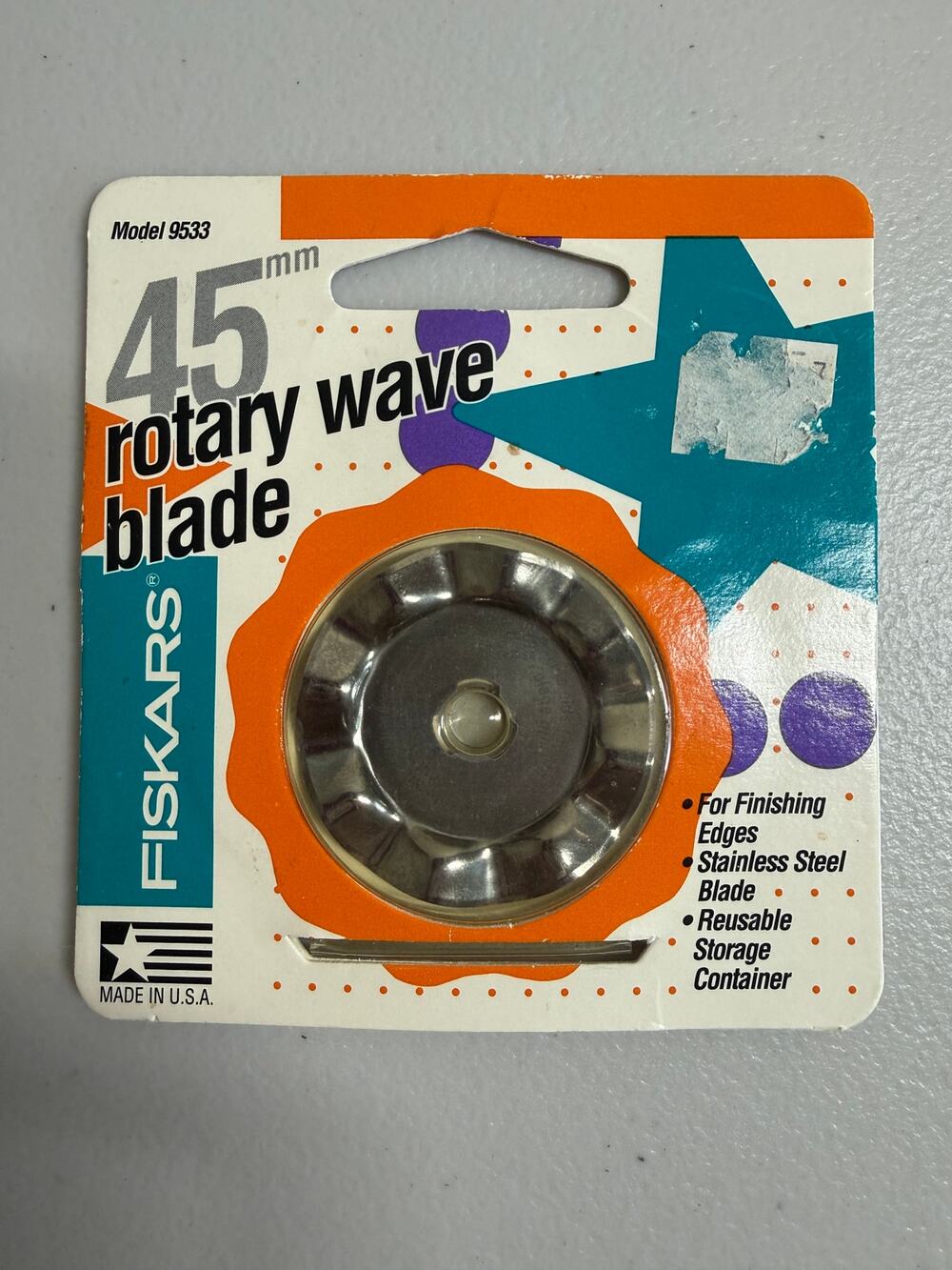 NEW Fiskars 45mm Rotary Wave Blade Model 9533 Replacement Stainless Steel
